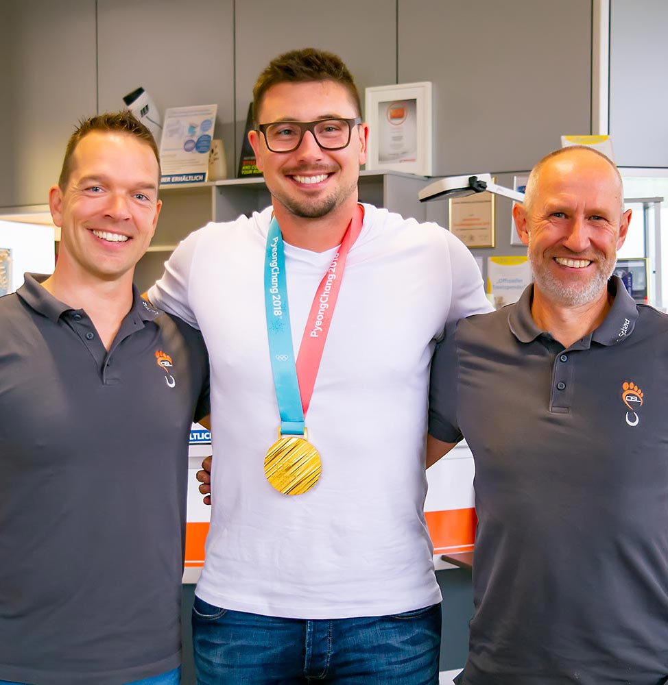 Olympiasieger Alex Kopacz mit Andreas Lorenz und Stefan Schad